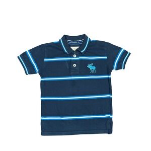 Y2K Abercrombie & Fitch Kids Striped Short Sleeve Polo Shirt Size 8